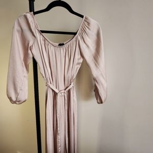 Bardot Blush Pink Long Sleeve Maxi Dress